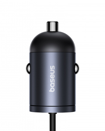 Автомобильное зарядное устройство Baseus Tiny Star Mini Car Charger Type-C + Type-C 30W (C00035001121-00) Чёрное Автомобильное зарядное устройство Baseus Tiny Star Mini Car Charger Type-C + Type-C 30W (C00035001121-00) Чёрное