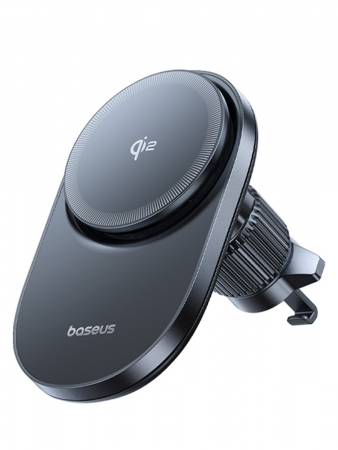 Автомобильное магнитное зарядное устройство Baseus PrimeTrip VC1 Pro Magnetic Wireless Charging Car Mount Qi2 Air Vent Version (C40169009123-00) Чёрное