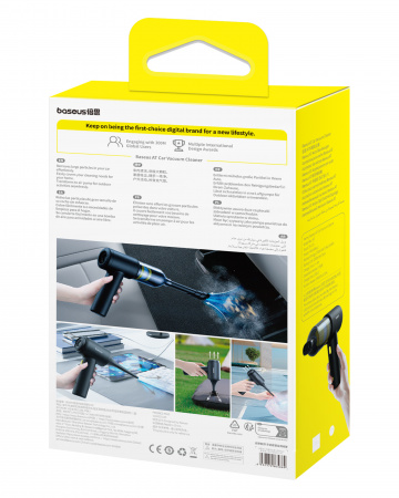 Беспроводной автомобильный пылесос Baseus AT Car Vacuum Cleaner (5000pa) Чёрный (C30476600121-00)