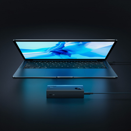 Внешний аккумулятор Baseus Adaman2 Digital Display Fast Charge Power Bank 10000mAh 30W Черный (PPAD040101)+кабель USB - Type-C 3A 0.3m Черный