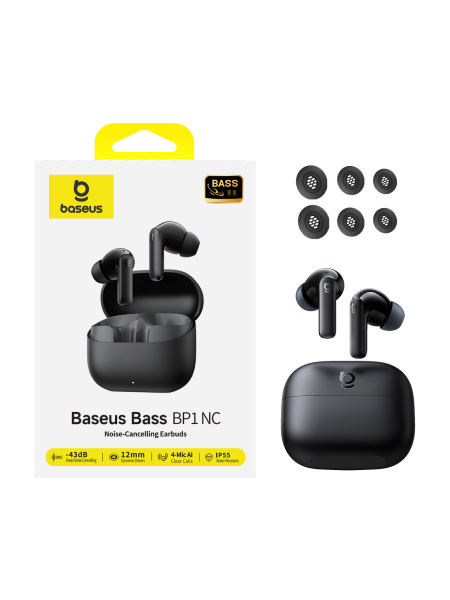 Беспроводные наушники Baseus Bass BP1 NC In-Ear True Wireless Earbuds Чёрный (A0010704)