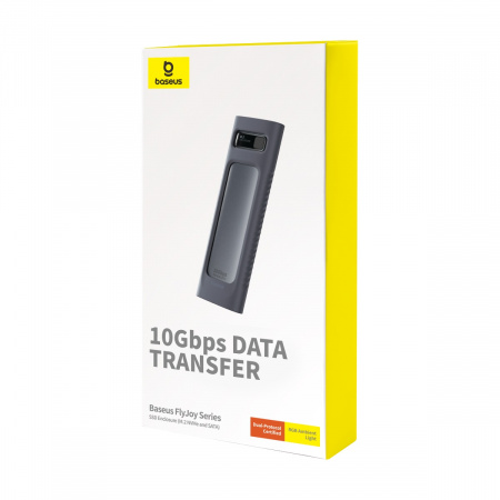 Бокс для жесткого диска Baseus FlyJoy Series SSD Enclosure (M.2 NVMe and SATA) серый (B00760600811-00)