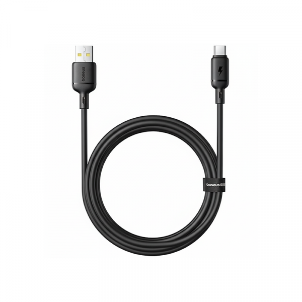 Кабель Baseus Silky Fast Charging Data Cable USB-A - USB-C 3A 1м Чёрный (P10377703113-02)