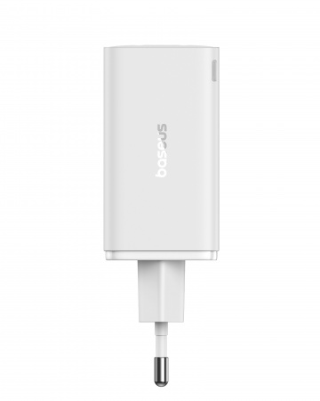 Сетевое зарядное устройство OS-Baseus GaN6 Pro Fast Charger 2C+2U 65W  EU с кабелем Type-C-Type-C 100W (20V/5A) 1m Белое (P10162701213-00)