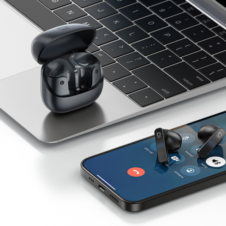 Беспроводные наушники Baseus Bass BS1 NC Semi-in-Ear True Wireless Earbuds Белый (A0010103)