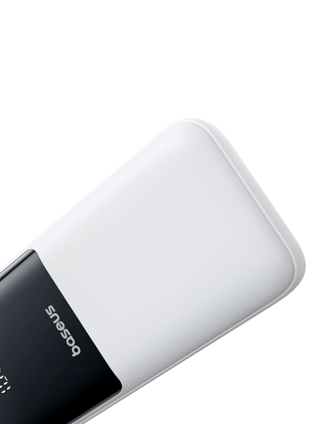 Повербанк Baseus Lipow Dual-Cable Power Bank with Digital Display 20000mAh 22.5W Белый (в комплекте USB-A - USB-C кабель 3A 20см) (P10079102213-00)