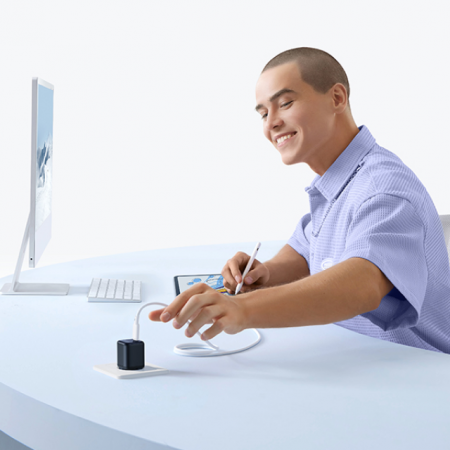 Сетевое зарядное устройство OS-Baseus PicoGo GaN Fast Charger 1C 45W EU Белый (P10176800213-00)