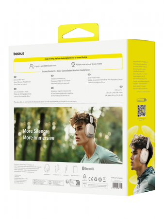 Наушники OS-Baseus Bowie H1s Noise-Cancellation Wireless Headphones Белый (A00075301223-00)