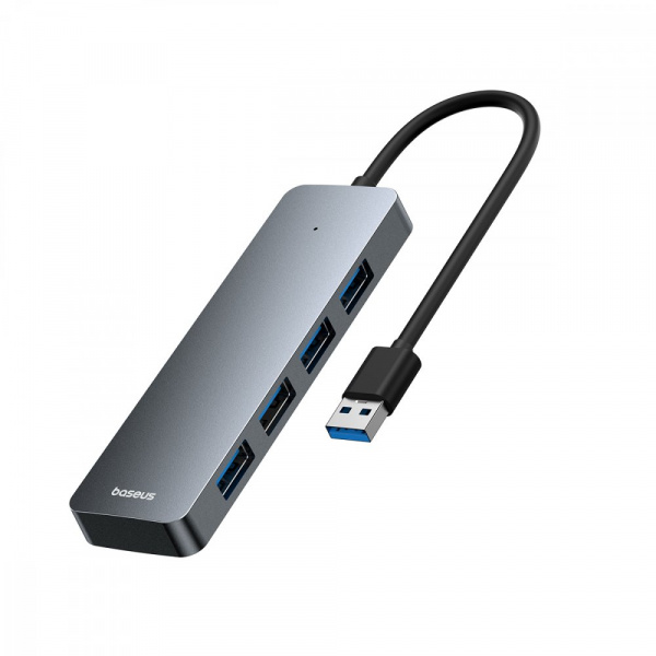Хаб Baseus UltraJoy Series 4-Port HUB AIR (USB-A&Type-C - USB 3.0*4+Type-C5V) Серый (B0005280B811-13)