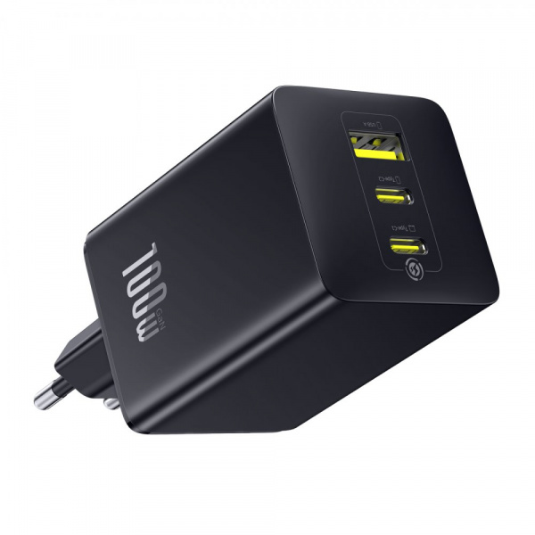 Сетевое зарядное устройство Baseus EnerFill FE11 Fast Charger 2C+U 100W EU Чёрный (P10182102123-00)