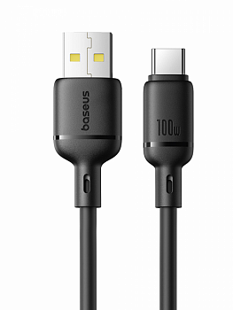 Кабель OS-Baseus Silky Series Fast Charging Cable USB - Type-C 100W 1м Чёрный (P10377703113-00)