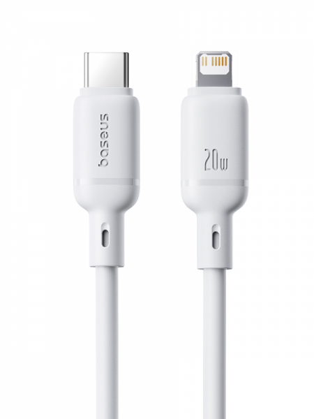 Кабель OS-Baseus Silky Series Fast Charging Cable Type-C - Lightning 20W 1м Белый (P10377700213-00) 