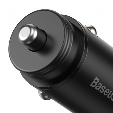 Автомобильное зарядное устройство Baseus  Circular metal A+C 30W PPS Car Charger  Чёрный (CCALL-BS01)