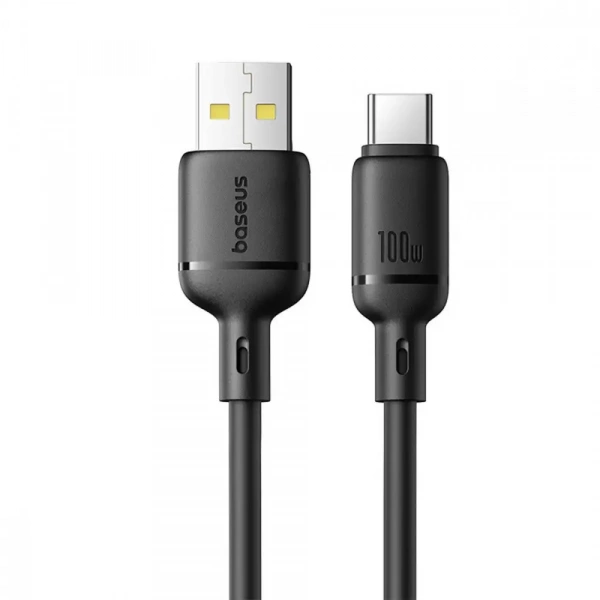 Кабель Baseus Silky Fast Charging Data Cable USB-A - USB-C 3A 1м Чёрный (P10377703113-02)