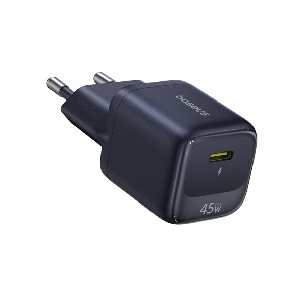 Сетевое зарядное устройство Baseus EnerFill FN22 Fast Charger 1C 45W EU (кабель в комплекте USB-C - USB-C 100W 1м) Чёрный (E0123306)