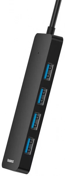 Хаб концентратор Baseus UltraJoy Series 4-Port HUB Lite 150см Cluster Черный (USB-A - USB3.0*4) B0005280B111-01