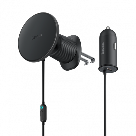 Автомобильное беспроводное магнитное зарядное устройство Baseus CW01 Magnetic Wireless Charging Car Mount 40W (Wireless Charging 15W+Tpye-C 25W) Claw Editon (C40141000111-00) Черный Автомобильное беспроводное магнитное зарядное устройство Baseus CW01 Magnetic Wireless Charging Car Mount 40W (Wireless Charging 15W+Tpye-C 25W) Claw Editon (C40141000111-00) Черный