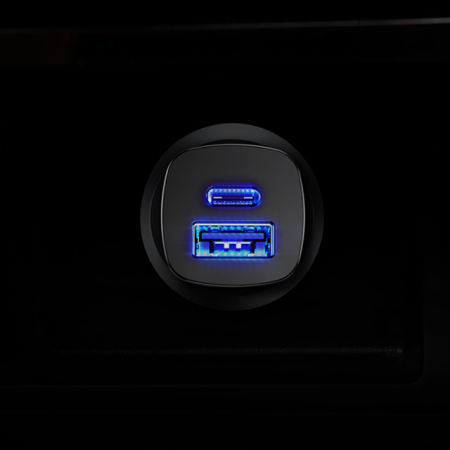 Автомобильное зарядное устройство Baseus Square metal A+C 30W PPS Car Charger Черное (CCALL-AS01)