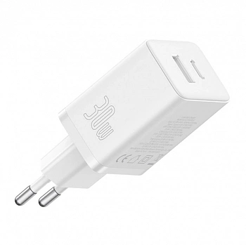 Сетевое зарядное устройство Baseus Cube Fast Charger C+U 30W EU Белое P10111404213-00