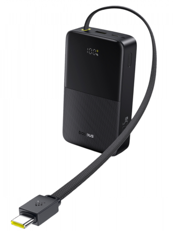 Повербанк Baseus EnerFill FC51 Bipow2 Pro Digital Display со встроенным кабеле 20000mAh 22.5W Чёрный (E0027701)