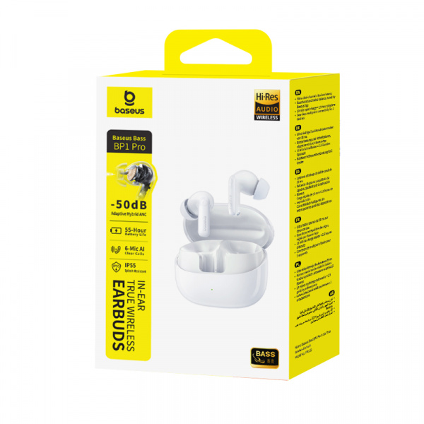 Беспроводные наушники OS-Baseus Bass BP1 Pro In-Ear True Wireless Earbuds Белый (A0010505)
