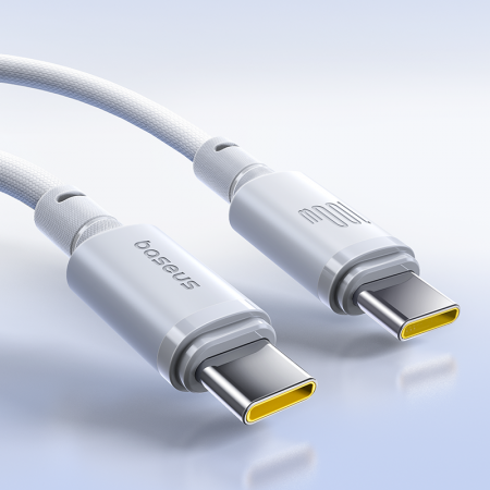 Кабель Baseus New Braided Fast Charging Cable USB-C- USB-C 100W 1м Белый (E0426V01)