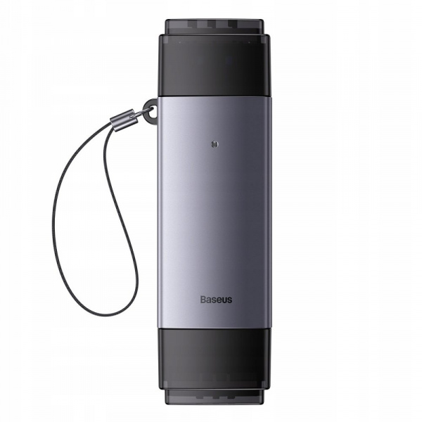 Картридер Baseus Lite Series USB-A & Type-C  - SD/TF Card Reader Grey (WKQX060113)