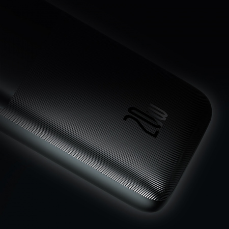 Внешний аккумулятор Baseus Bipow Pro Digital Display Fast Charge Power Bank 10000mAh 20W черный с кабелем USB to Type-C 3A 0.3m Overseas Edition (PPBD040201)