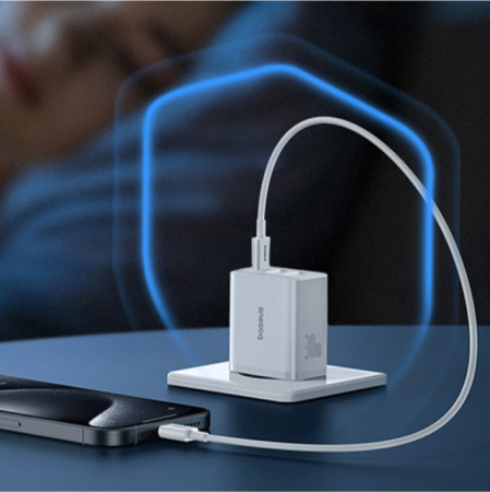 Сетевое зарядное устройство OS-Baseus Cube Fast Charger 2U+C 30W EU Белый (P10111402213-00) 