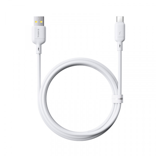 Кабель Baseus Silky Fast Charging Data Cable USB-A - USB-C 3A 1м Белый (P10377703213-02)