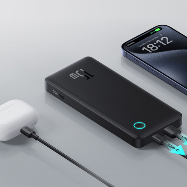 Внешний аккумулятор Baseus Airpow Lite 10000mAh 15ВтUSB/Type-C Чёрный (P10067500123-00)