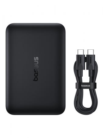 Повербанк Baseus EnerFill FM11 Ultra-Mini Magnetic 10000mAh 22.5W Чёрный (в комплекте Type-C - Type-C кабель 30см) (P1008210E123-00)