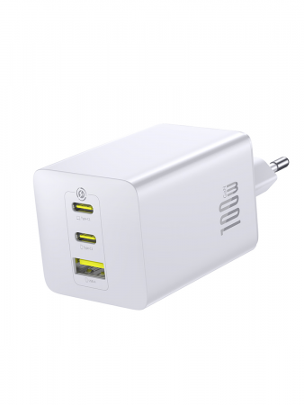 Сетевое зарядное устройство Baseus EnerFill FE11 Fast Charger 2C+U 100W EU Белый (P10182102213-00)