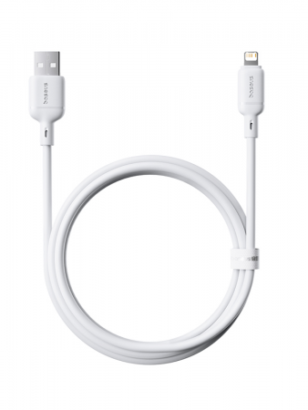 Кабель OS-Baseus Silky Series Fast Charging Cable USB - Lightning 2.4A 1м Белый (P10377702213-00)