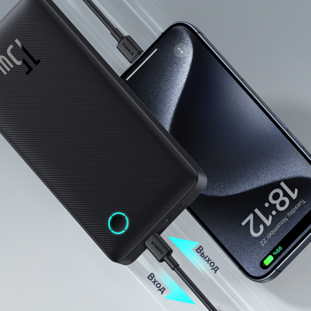 Внешний аккумулятор Baseus Airpow Lite 10000mAh 15ВтUSB/Type-C Чёрный (P10067500123-00)