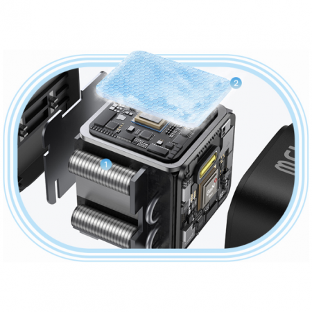 Сетевое зарядное устройство OS-Baseus PicoGo GaN Fast Charger 1C 45W EU Белый (P10176800213-00)