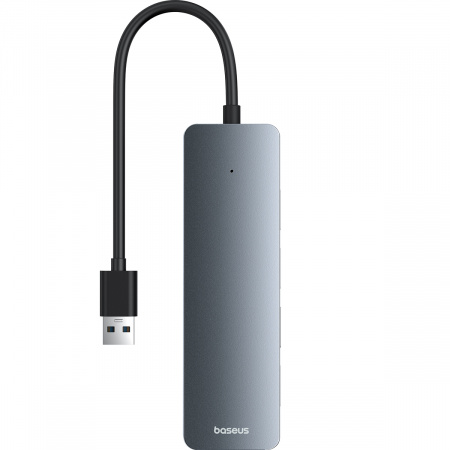 Хаб Baseus UltraJoy Series 4-Port HUB AIR (USB-A&Type-C - USB 3.0*4+Type-C5V) Серый (B0005280B811-13)