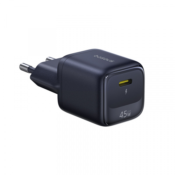 Сетевое зарядное устройство Baseus EnerFill FN22 Fast Charger 1C 45W EU (кабель в комплекте USB-C - USB-C 100W 1м) Чёрный (E0123306)