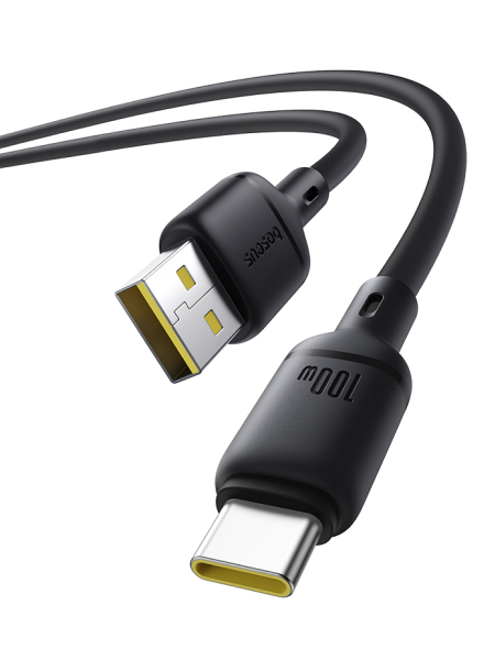 Кабель OS-Baseus Silky Series Fast Charging Cable USB - Type-C 100W 1м Чёрный (P10377703113-00)