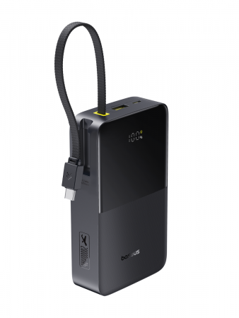 Повербанк Baseus EnerFill FC51 Bipow2 Pro Digital Display со встроенным кабеле 20000mAh 22.5W Чёрный (E0027701)