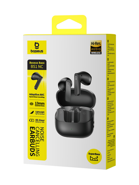 Беспроводные наушники Baseus Bass BS2 Lite True Wireless Earbuds Чёрный (A0010A02)