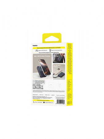Повербанк Baseus EnerFill FM11 Magnetic 10000mAh 30W Чёрный (в комплетке USB-C - USB-C кабель 30см) (E0028702)
