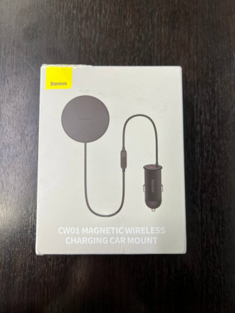 УЦЕНКА Автомобильное беспроводное магнитное зарядное устройство Baseus CW01 Magnetic Wireless Charging Car Mount 40W (Wireless Charging 15W+Tpye-C 25W) Claw Editon (C40141000111-00) Черный Повреждена упаковка