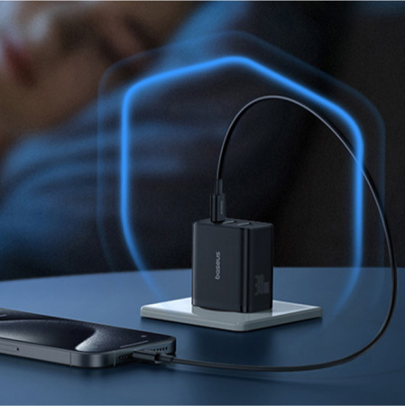 Сетевое зарядное устройство OS-Baseus Cube Fast Charger 2U+C 30W EU Чёрный (P10111402113-00)