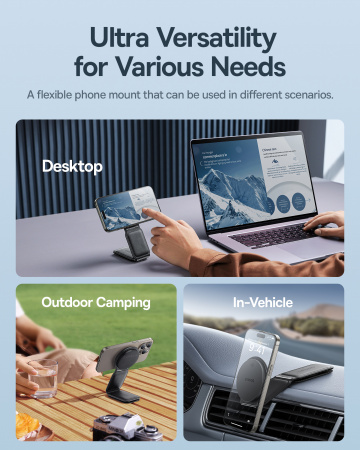 Автомобильное беспроводное магнитное зарядное устройство Baseus PrimeTrip Series C02 Mega Magnetic Wireless Charging Car Mount Stick-on Version (C40169003111-00) Чёрное 