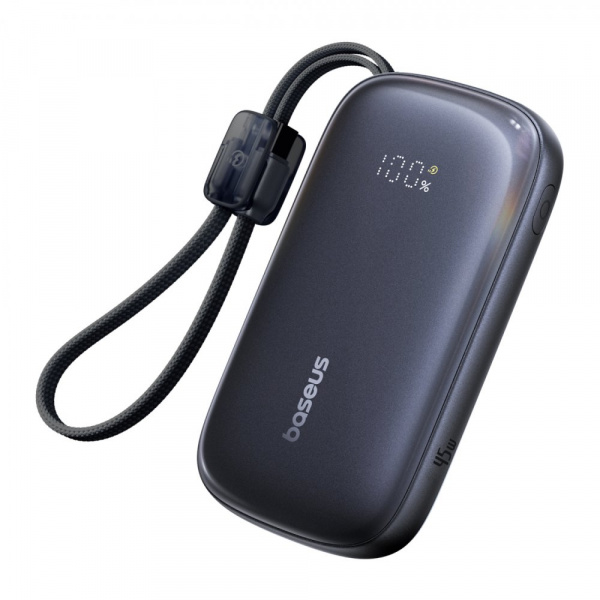 Повербанк Baseus EnerFill FC21 Qpow 3 Ultra Digital Display со съёмным кабелем 10000mAh 45W Чёрный (E0027Q00)