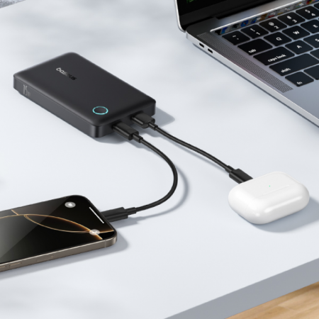 Повербанк Baseus EnerFill FP11 10000mAh 15W Чёрный (в комплекте Type-C - Type-C кабель 30см) (P1008210C123-00)
