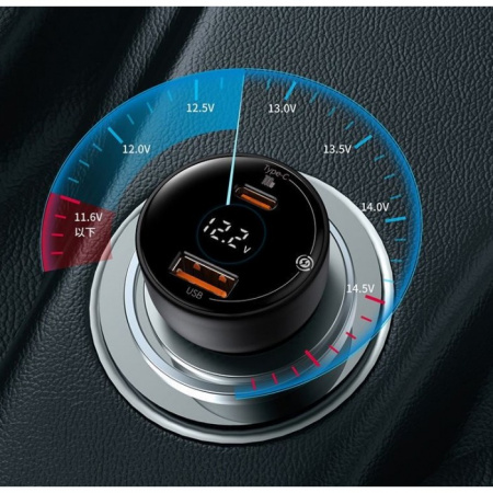 Автомобильная зарядка Baseus Supreme Digital Display PPS DUAL 100W + Кабель Type С - Type C (TZCCZX-01) Автомобильная зарядка Baseus Supreme Digital Display PPS DUAL 100W + Кабель Type С - Type C (TZCCZX-01)