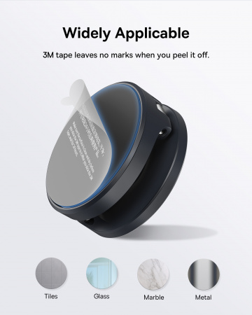 Держатель для телефона магнитный самоклеющийся Baseus MagPro Magnetic черный (B10564101121-00)