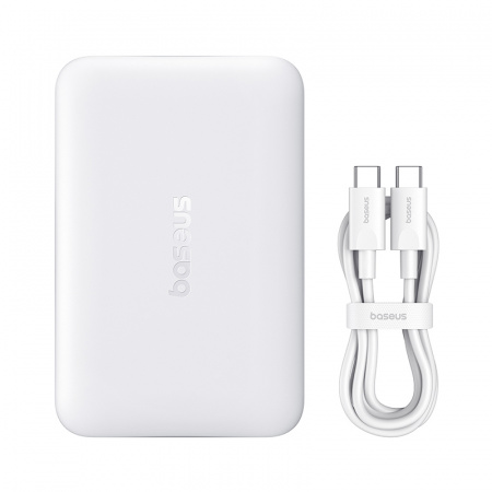 Повербанк Baseus EnerFill FM11 Magnetic 10000mAh 30W Белый (в комплетке USB-C - USB-C кабель 30см) (E0028703)